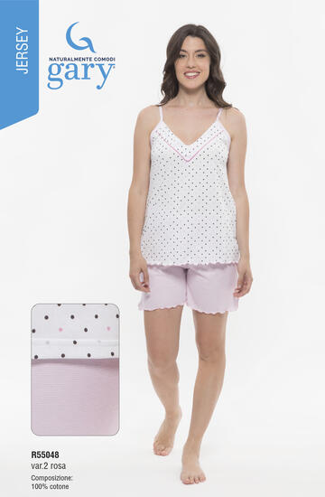 ART. R55048- pigiama donna serafino s/s cotone r55048 - Fratelli Parenti